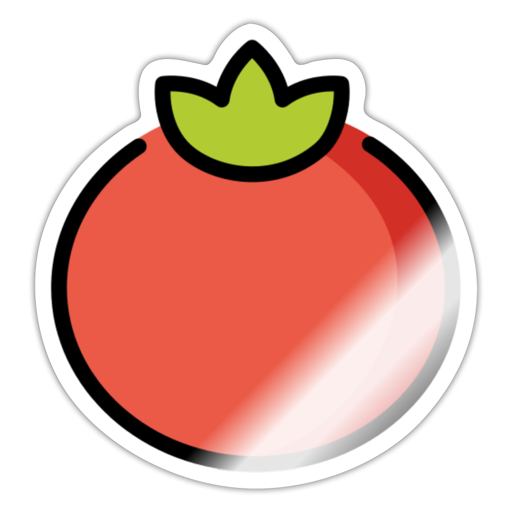 Tomato Moji Sticker - Emoji.Express - white glossy