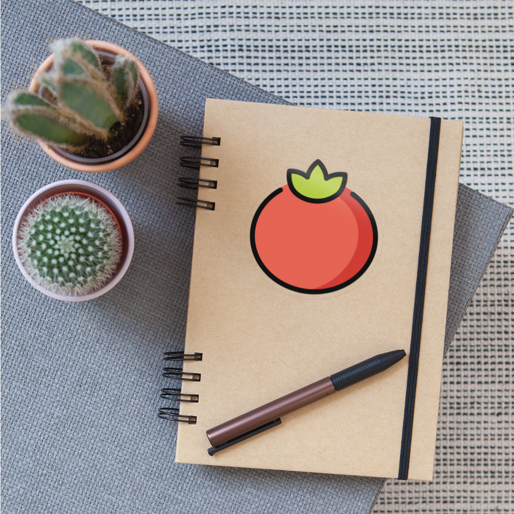 Tomato Moji Sticker - Emoji.Express - transparent glossy