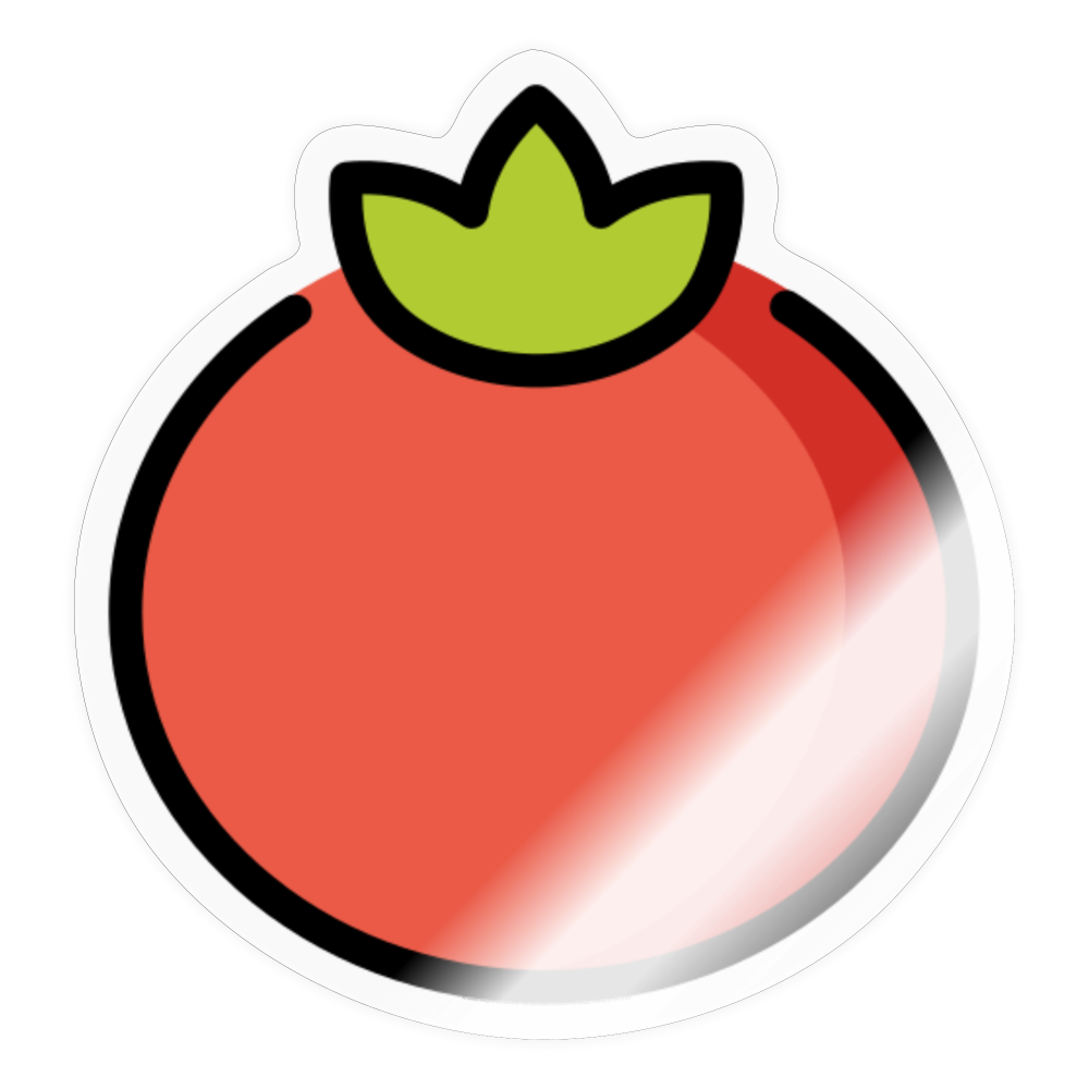 Tomato Moji Sticker - Emoji.Express - transparent glossy