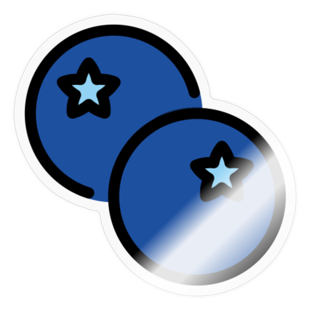 Blueberries Moji Sticker - Emoji.Express - transparent glossy