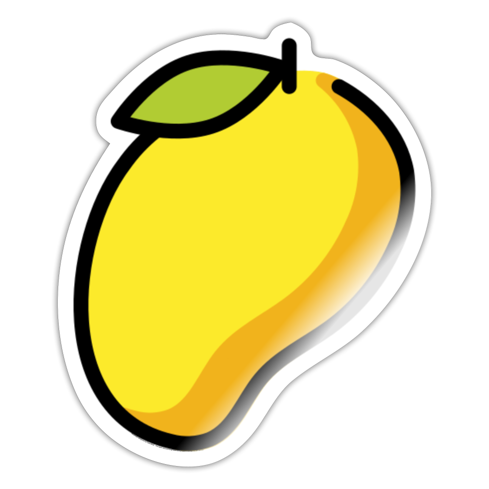 Mango Moji Sticker - Emoji.Express - white glossy