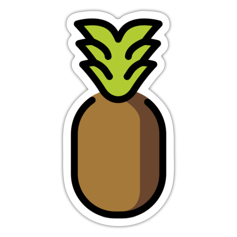 Pineapple Moji Sticker - Emoji.Express - white matte
