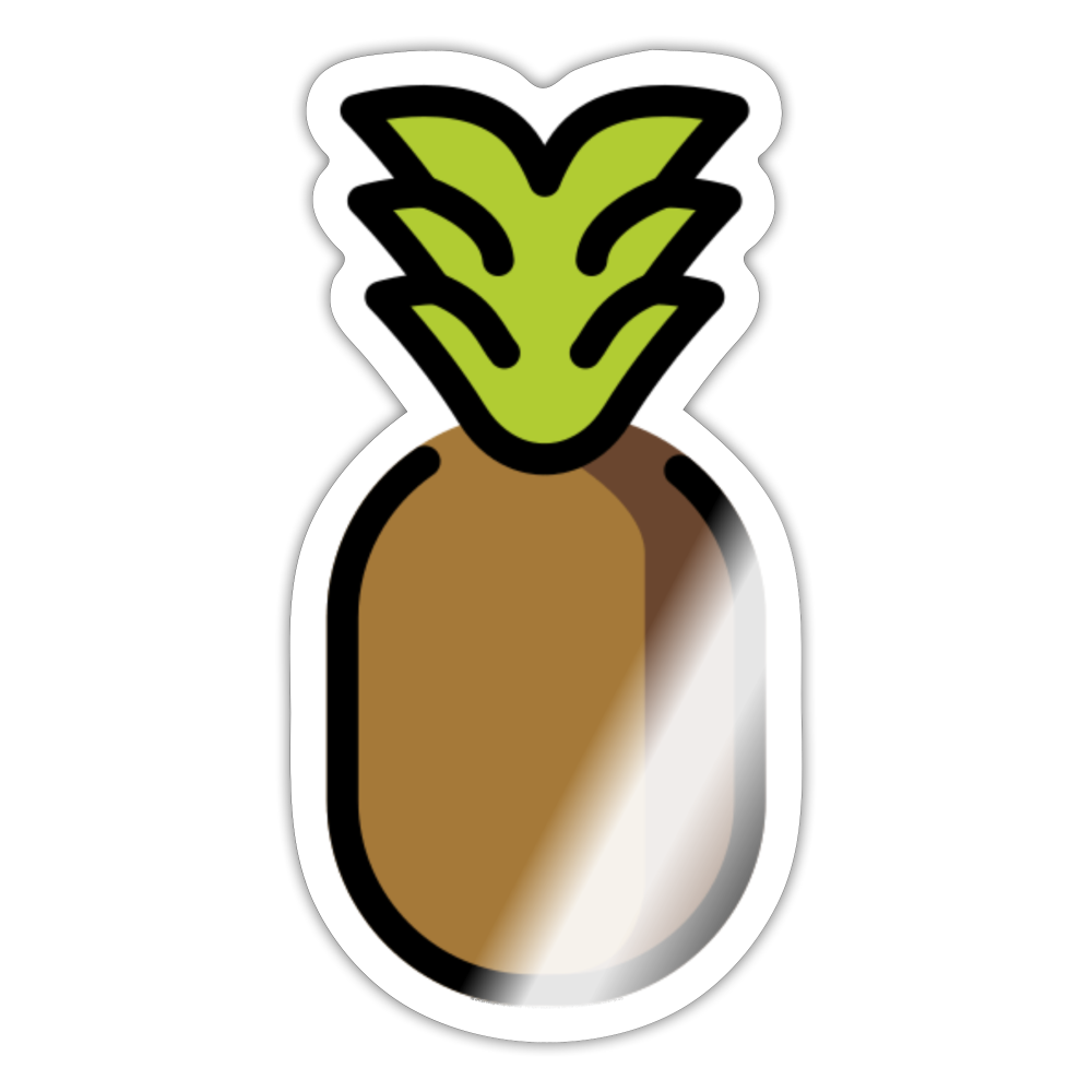 Pineapple Moji Sticker - Emoji.Express - white glossy