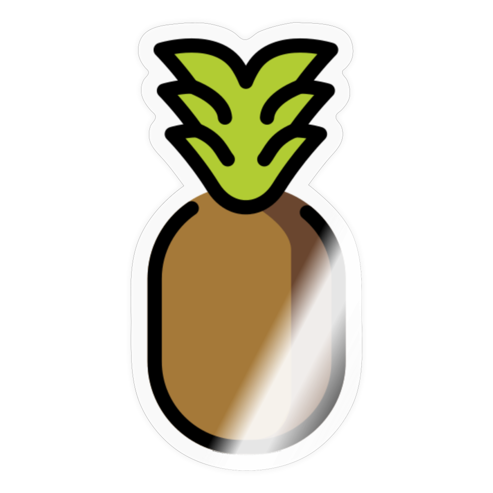 Pineapple Moji Sticker - Emoji.Express - transparent glossy