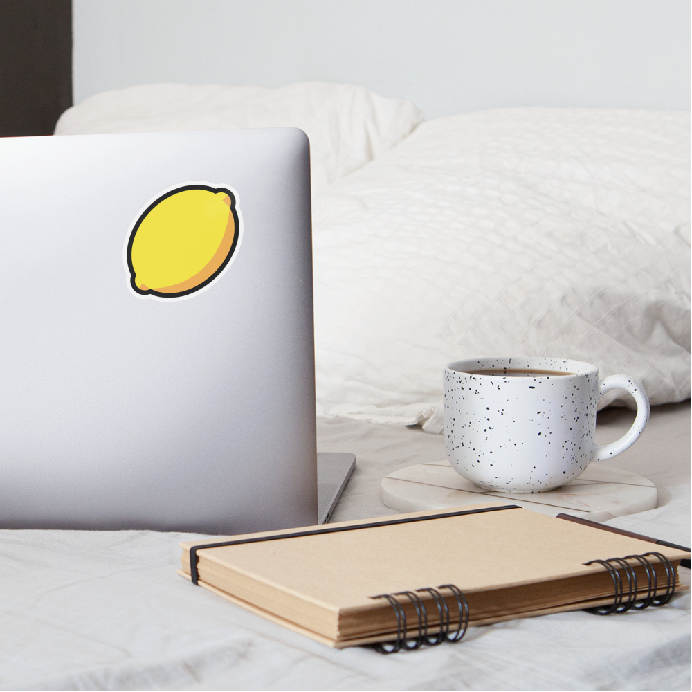 Lemon Moji Sticker - Emoji.Express - white matte