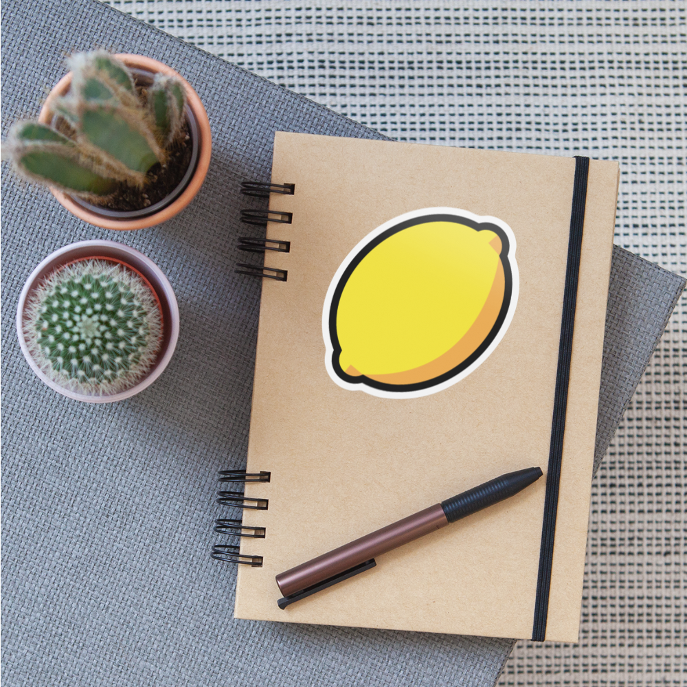 Lemon Moji Sticker - Emoji.Express - white matte
