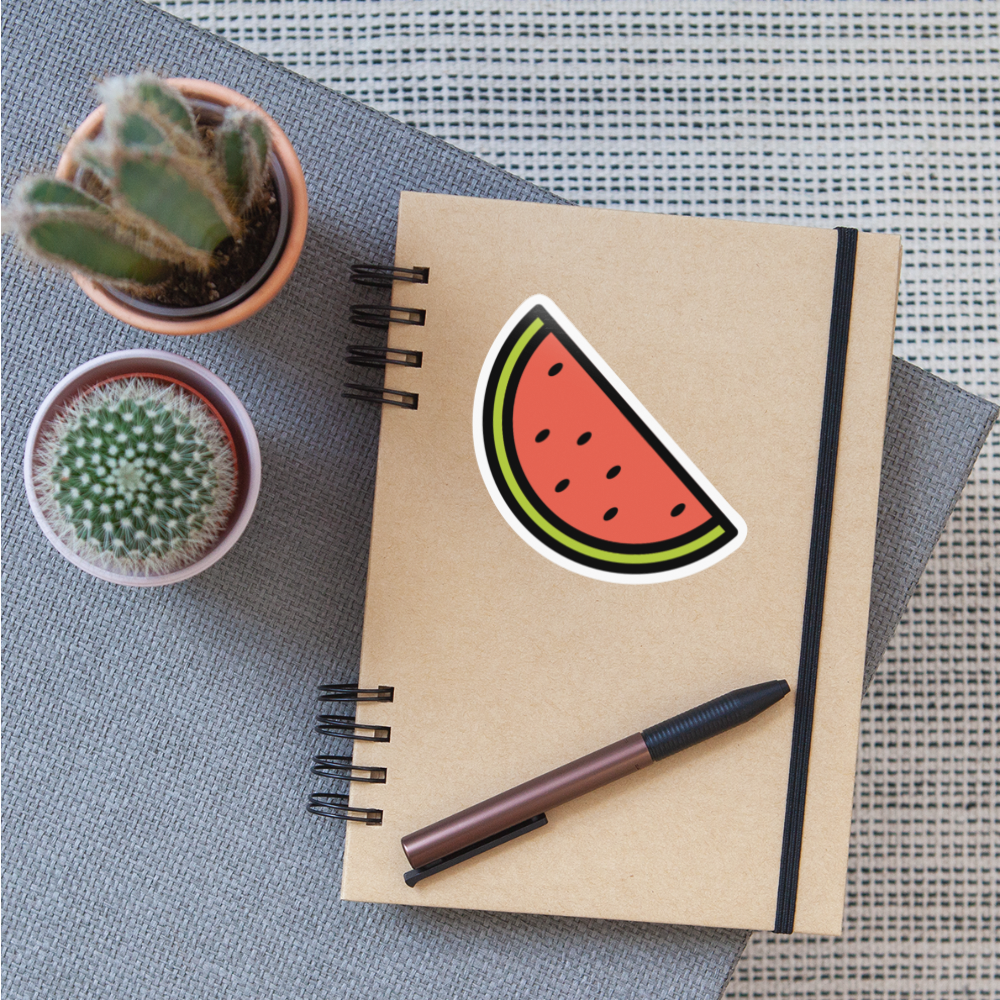 Watermelon Moji Sticker - Emoji.Express - white glossy