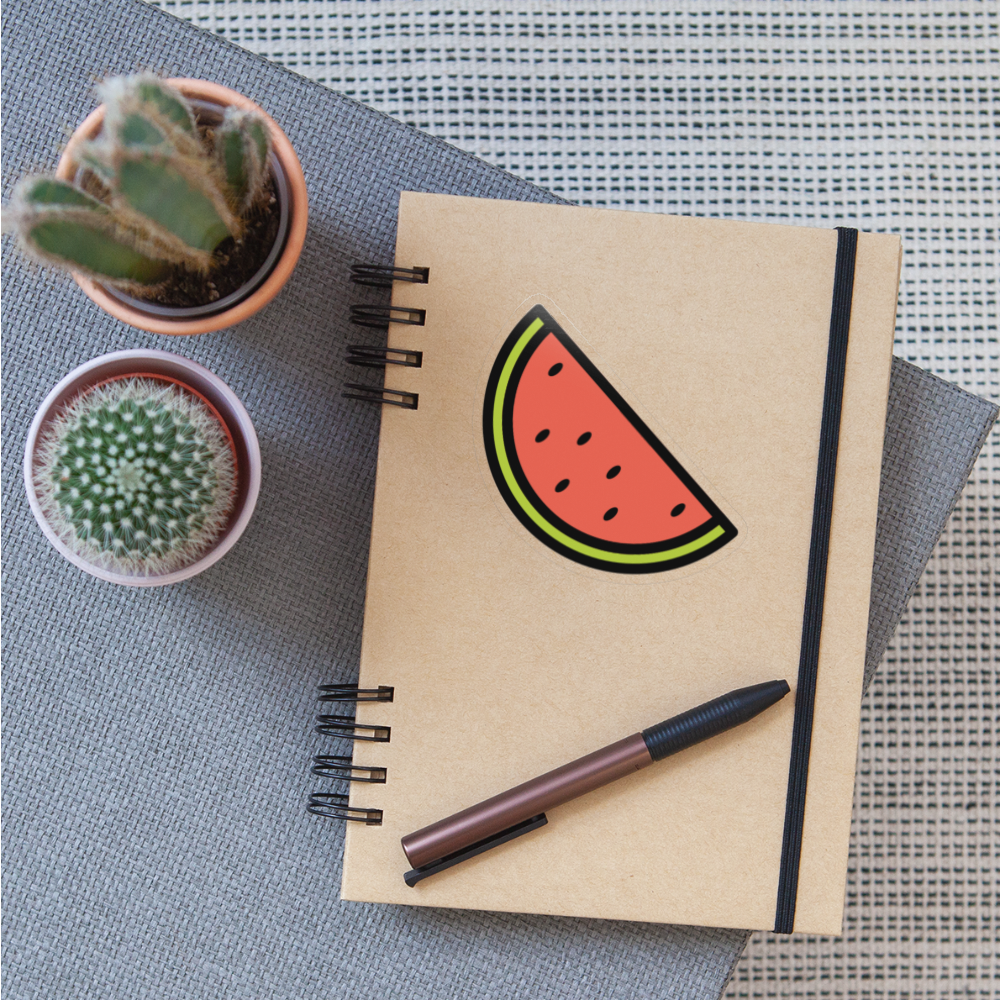 Watermelon Moji Sticker - Emoji.Express - transparent glossy