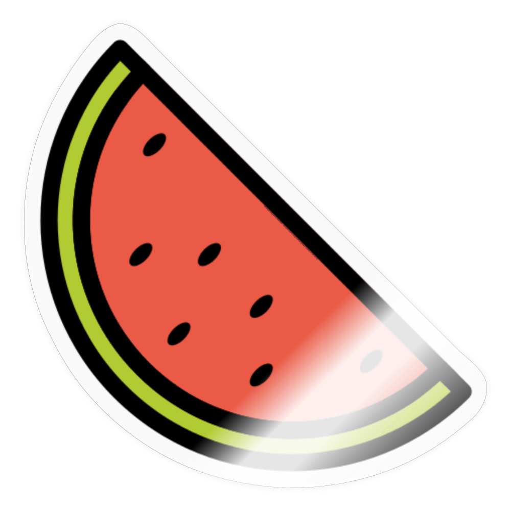 Watermelon Moji Sticker - Emoji.Express - transparent glossy