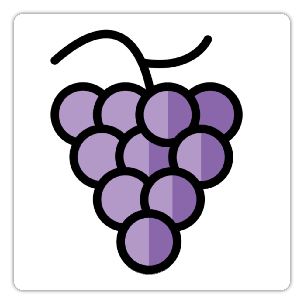 Grapes Moji Sticker - Emoji.Express - white matte