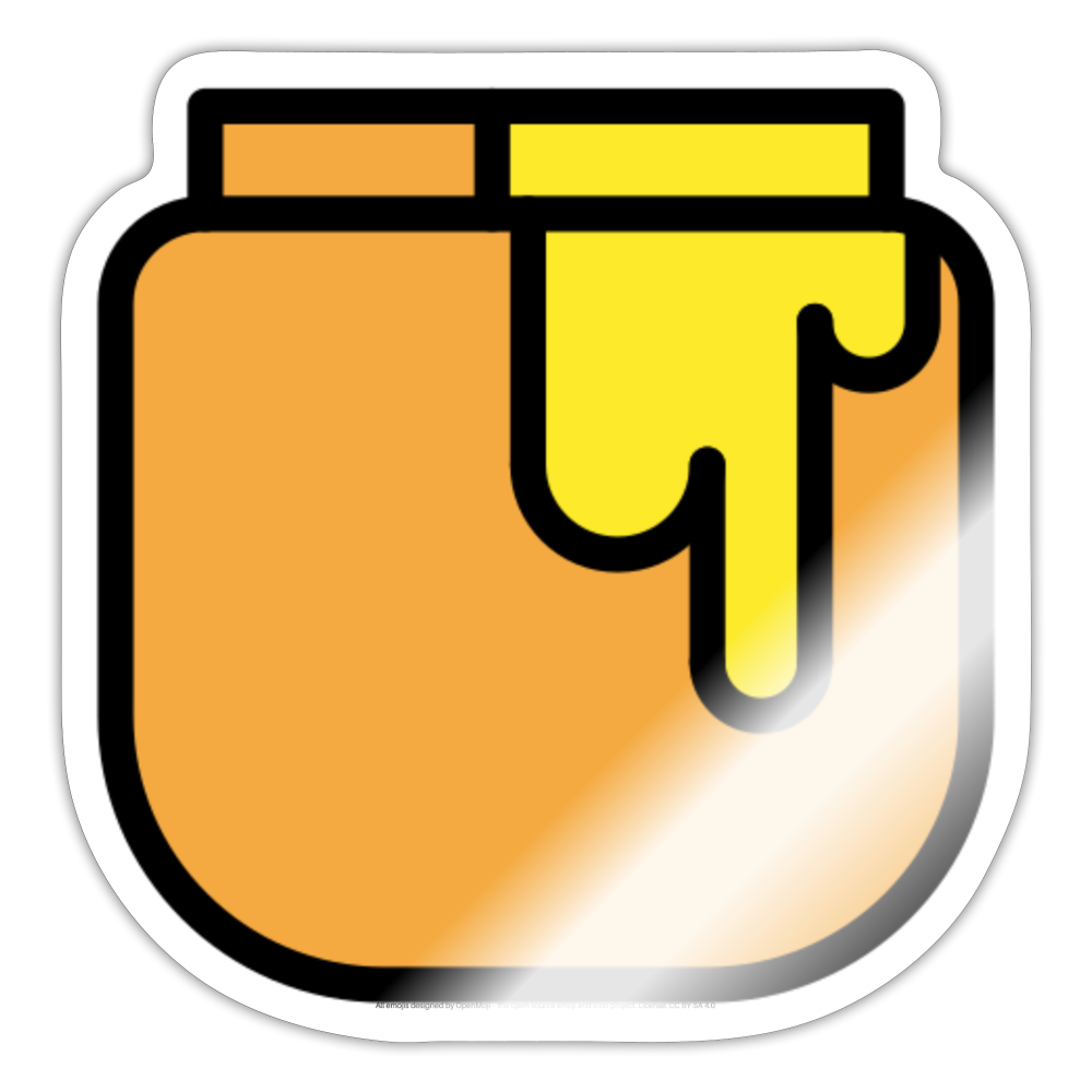 Honey Pot Moji Sticker - Emoji.Express - white glossy
