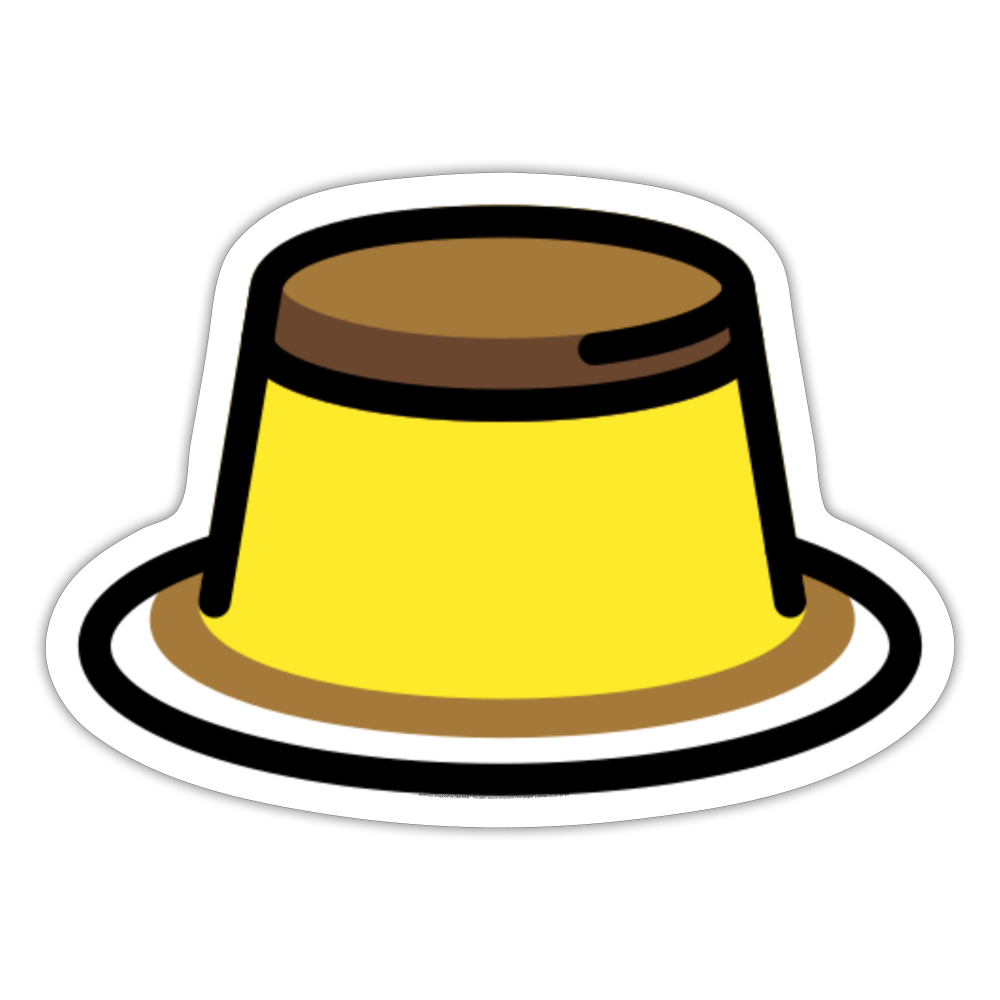 Custard Moji Sticker - Emoji.Express - white matte