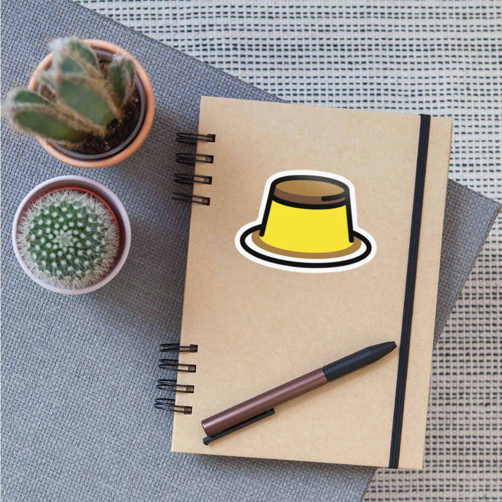 Custard Moji Sticker - Emoji.Express - white glossy