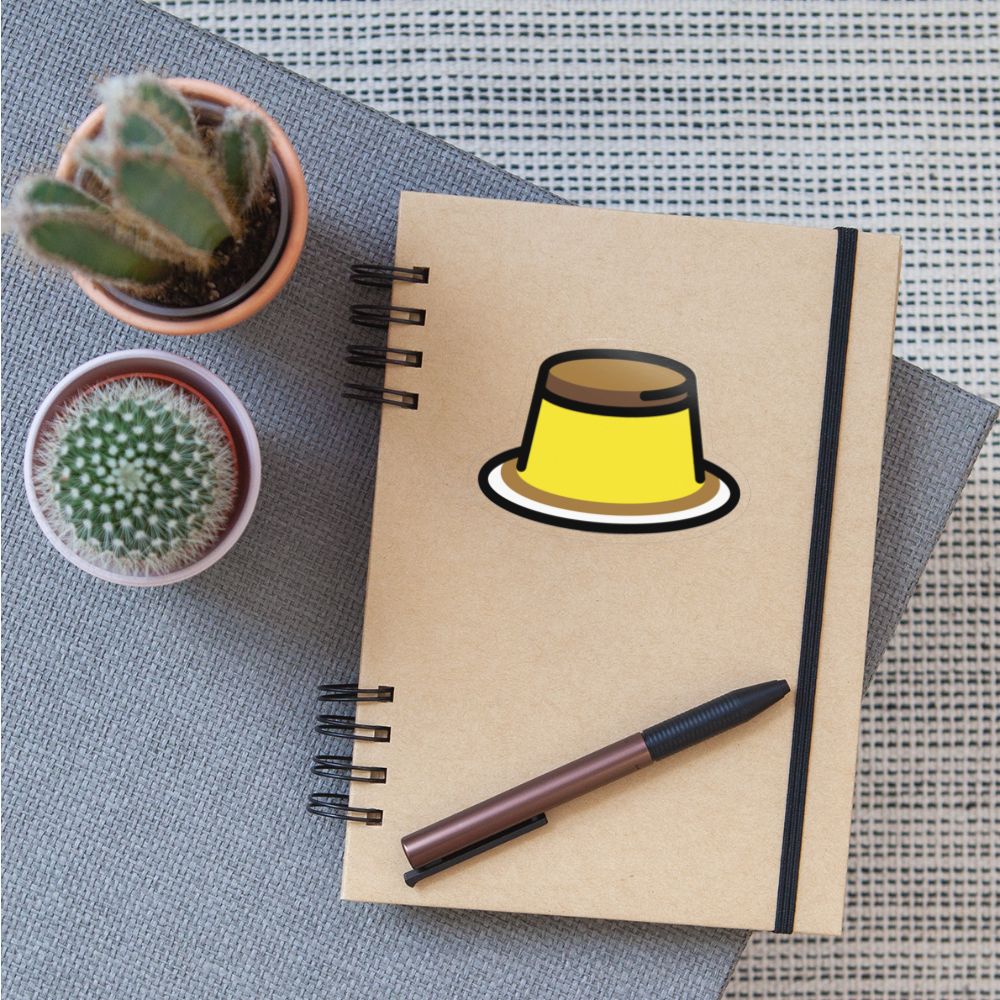 Custard Moji Sticker - Emoji.Express - transparent glossy