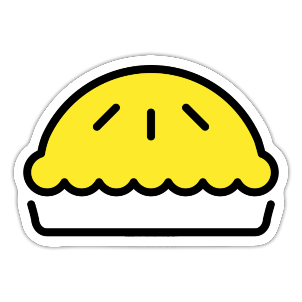Pie Moji Sticker - Emoji.Express - white matte