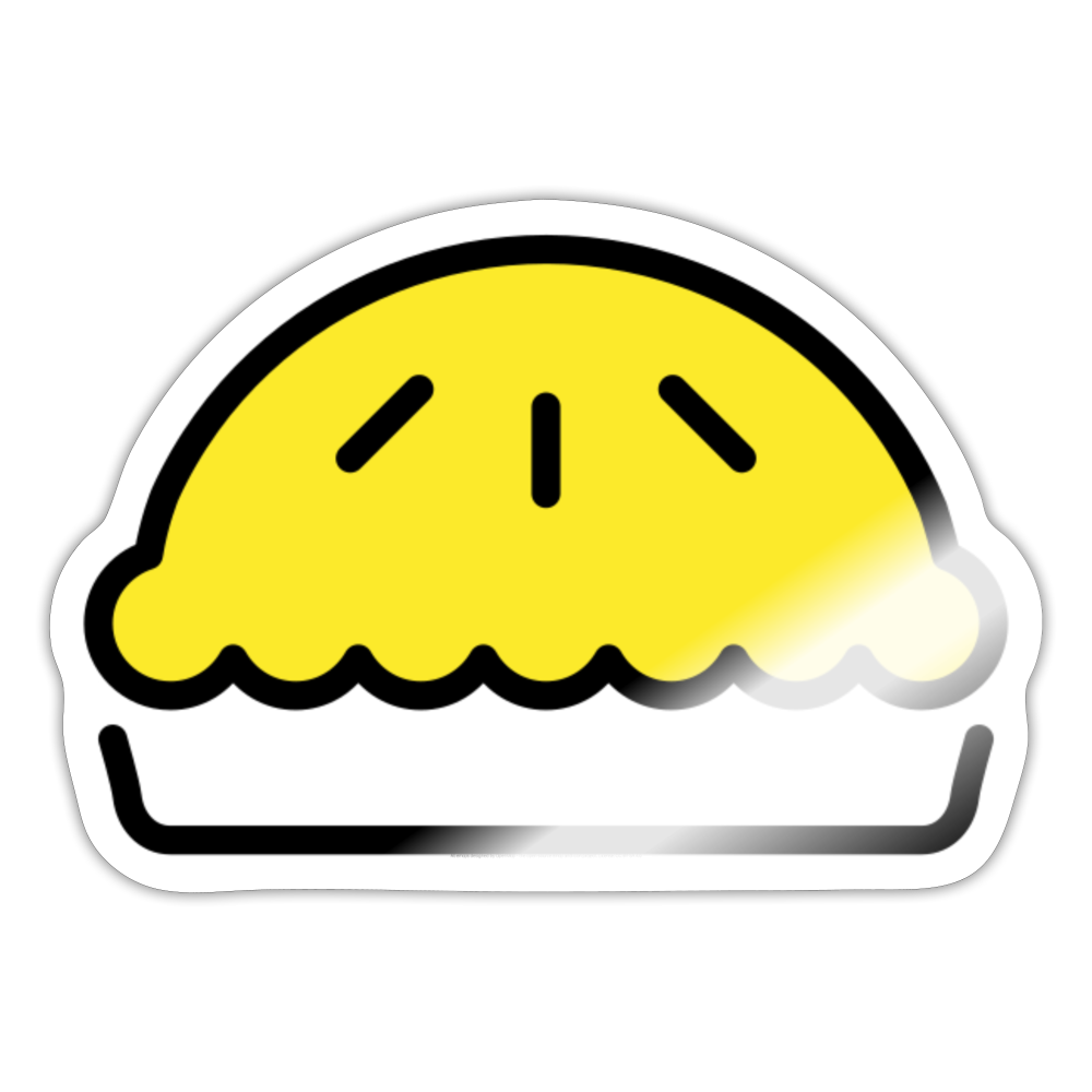 Pie Moji Sticker - Emoji.Express - white glossy