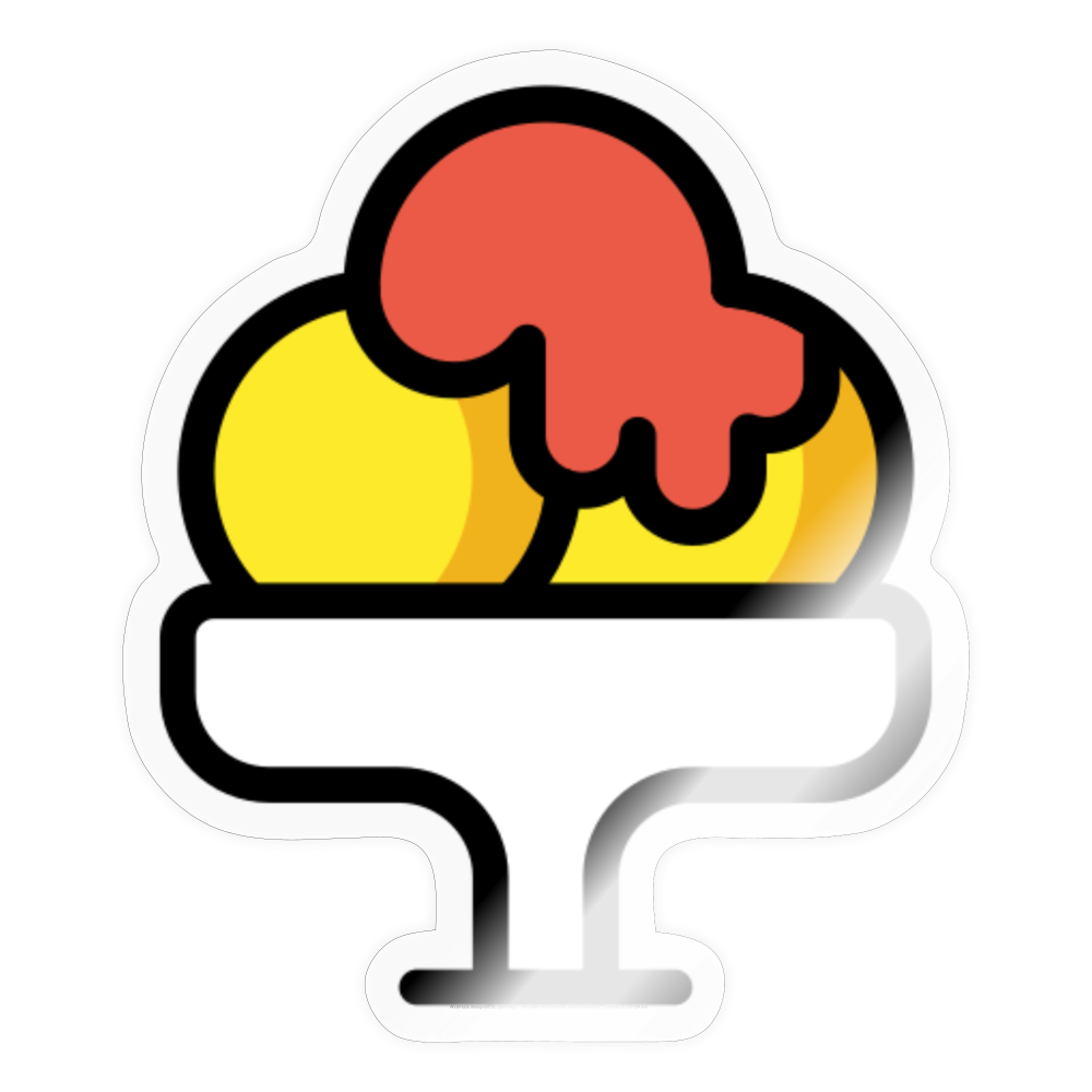 Shaved Ice Moji Sticker - Emoji.Express - transparent glossy