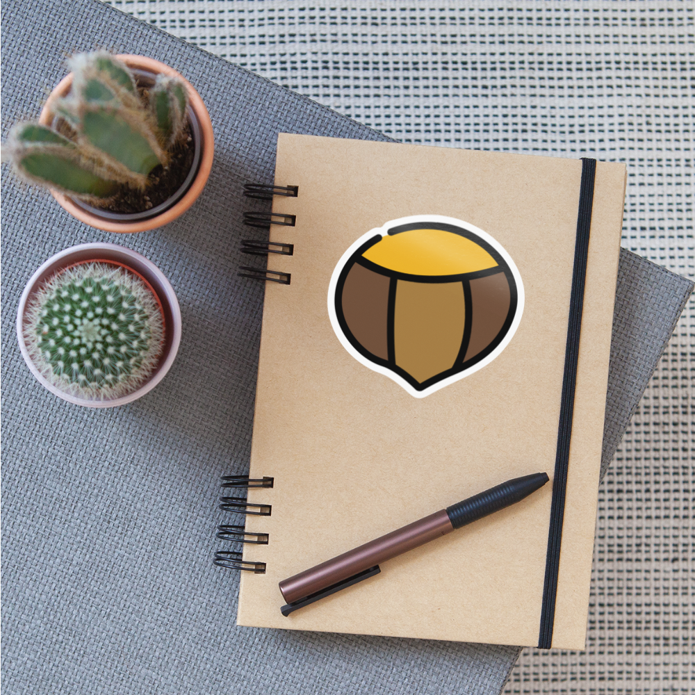 Chesnut Moji Sticker - Emoji.Express - white glossy