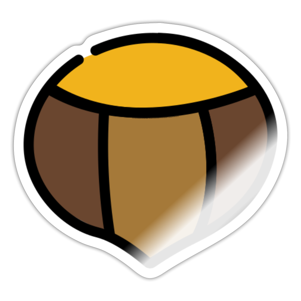 Chesnut Moji Sticker - Emoji.Express - white glossy