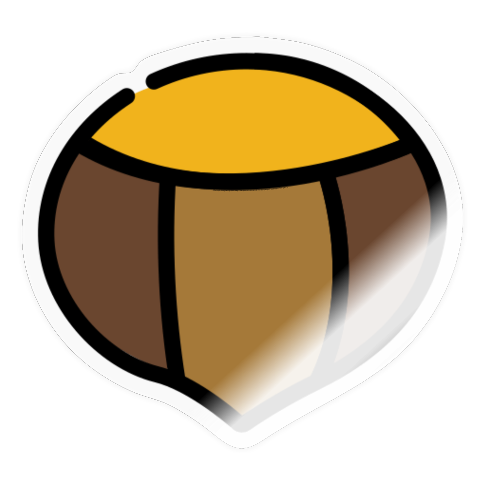 Chesnut Moji Sticker - Emoji.Express - transparent glossy
