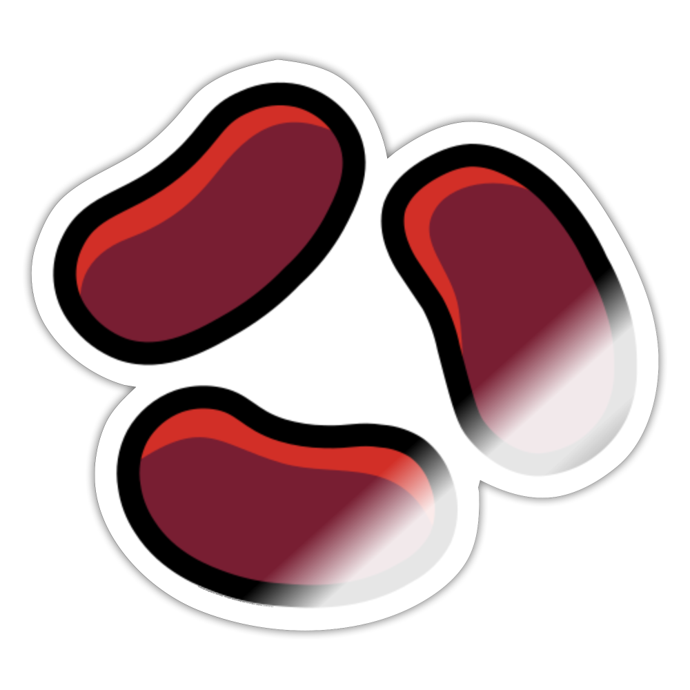 Beans Moji Sticker - Emoji.Express - white glossy