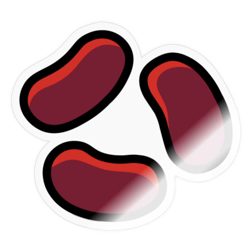 Beans Moji Sticker - Emoji.Express - transparent glossy