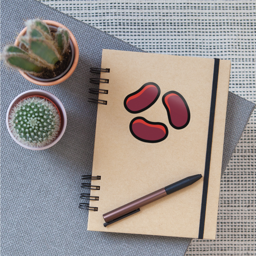 Beans Moji Sticker - Emoji.Express - transparent glossy