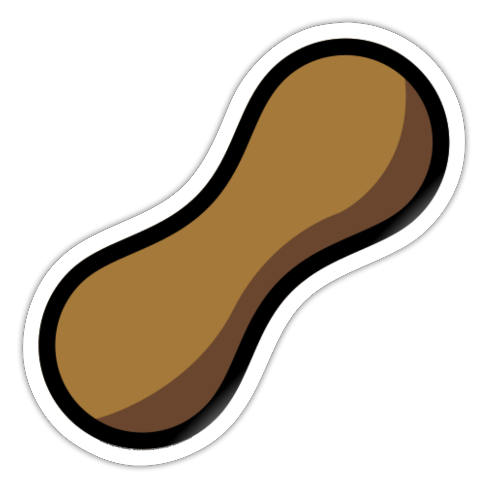 Peanut Moji Sticker - Emoji.Express - white glossy