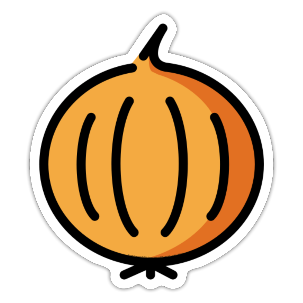 Onion Moji Sticker - Emoji.Express - white matte