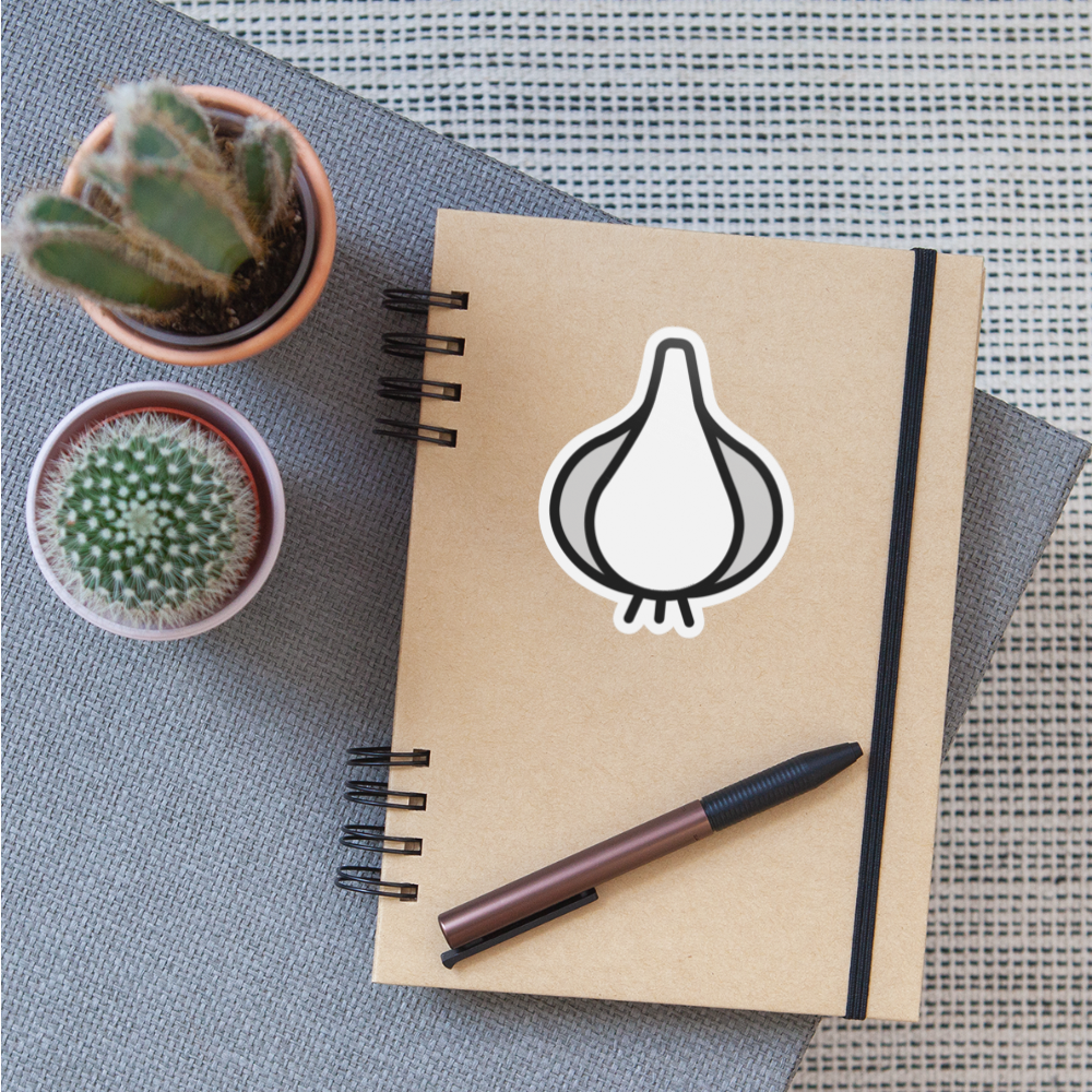 Garlic Moji Sticker - Emoji.Express - white matte