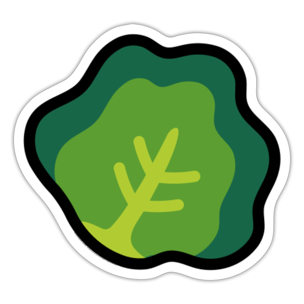 Leafy Green Moji Sticker - Emoji.Express - white matte