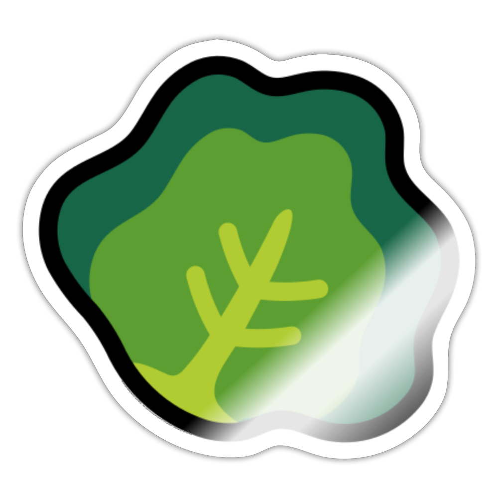 Leafy Green Moji Sticker - Emoji.Express - white glossy