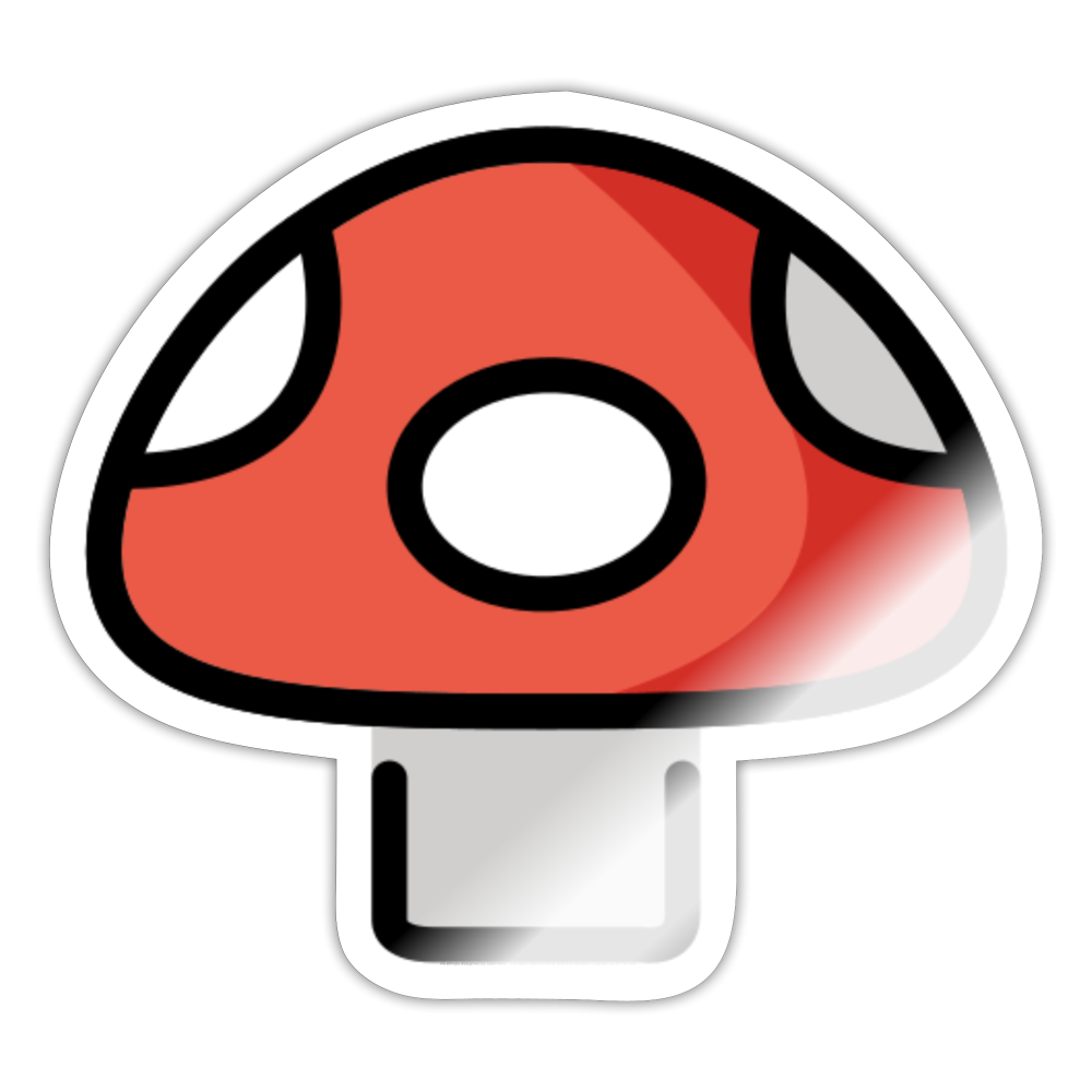 Mushroom Moji Sticker - Emoji.Express - white glossy