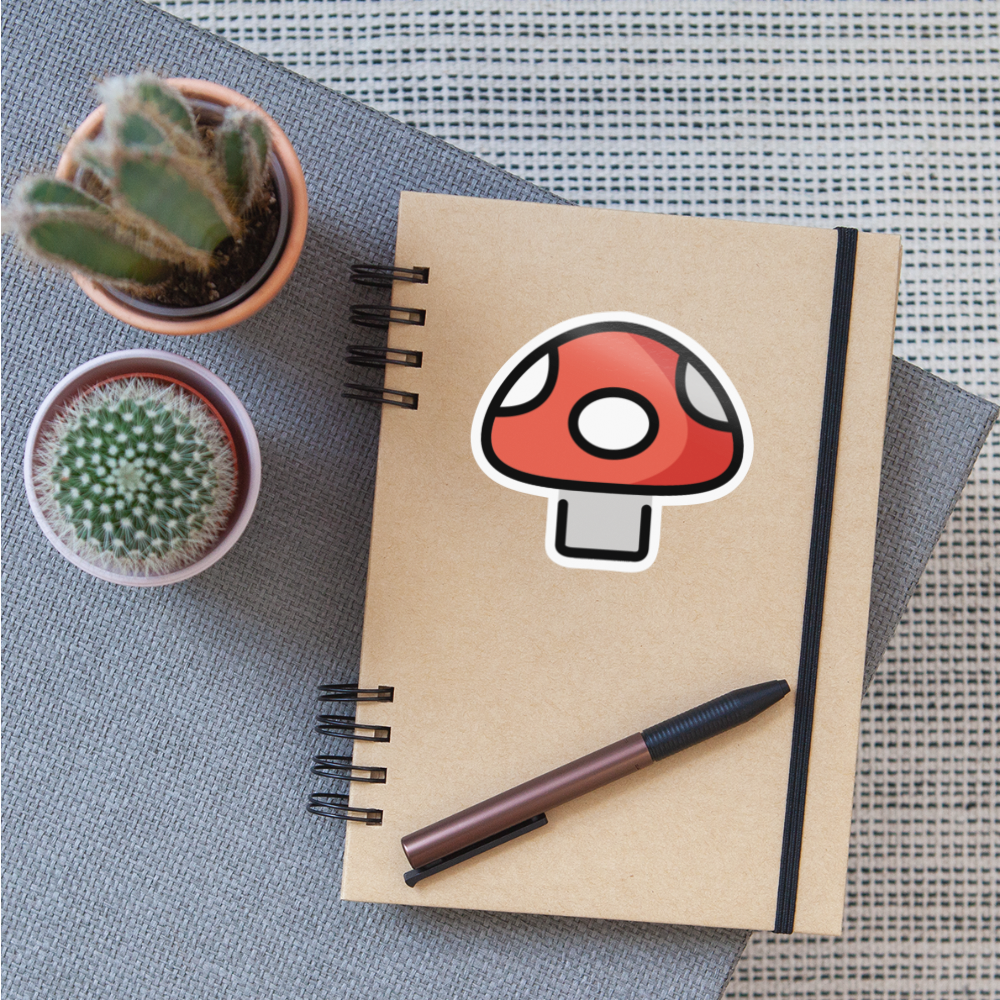 Mushroom Moji Sticker - Emoji.Express - white glossy