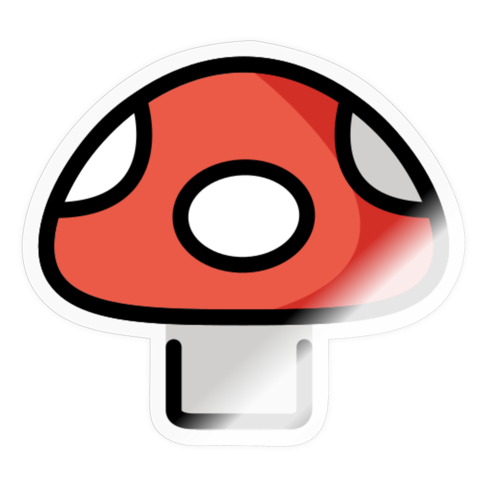 Mushroom Moji Sticker - Emoji.Express - transparent glossy