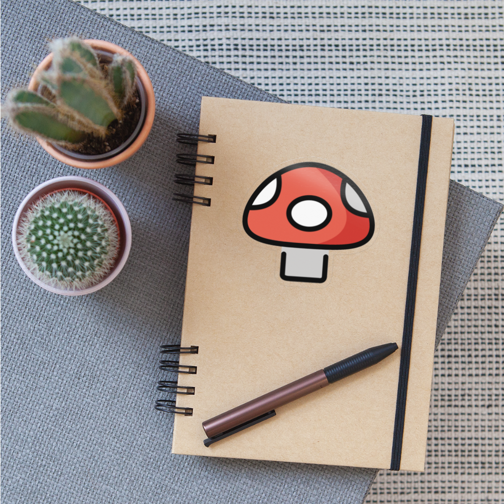 Mushroom Moji Sticker - Emoji.Express - transparent glossy