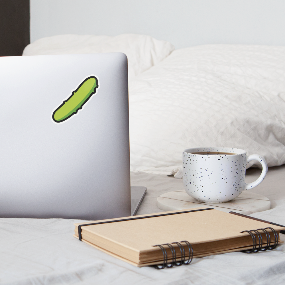 Cucumber Moji Sticker - Emoji.Express - white matte