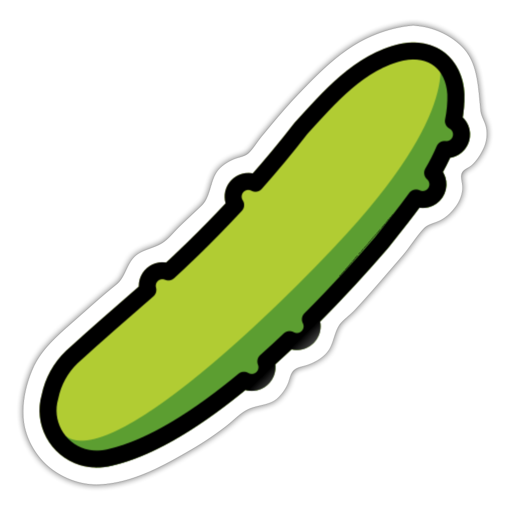 Cucumber Moji Sticker - Emoji.Express - white glossy