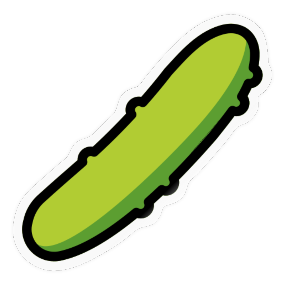 Cucumber Moji Sticker - Emoji.Express - transparent glossy