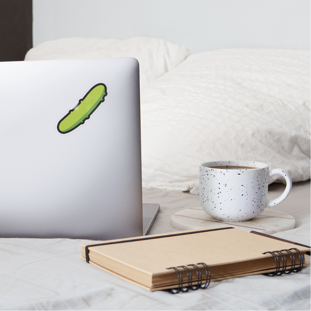 Cucumber Moji Sticker - Emoji.Express - transparent glossy