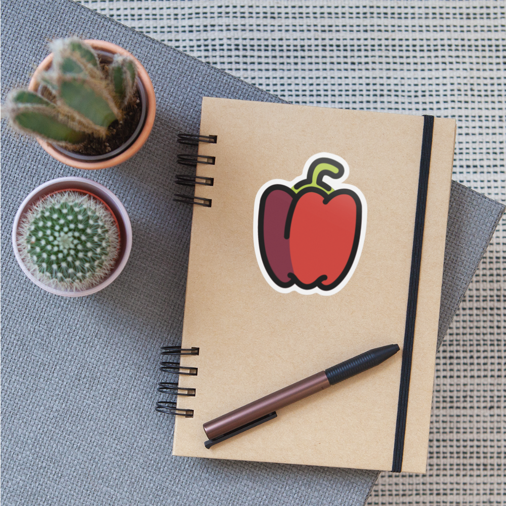 Bell Pepper Moji Sticker - Emoji.Express - white matte