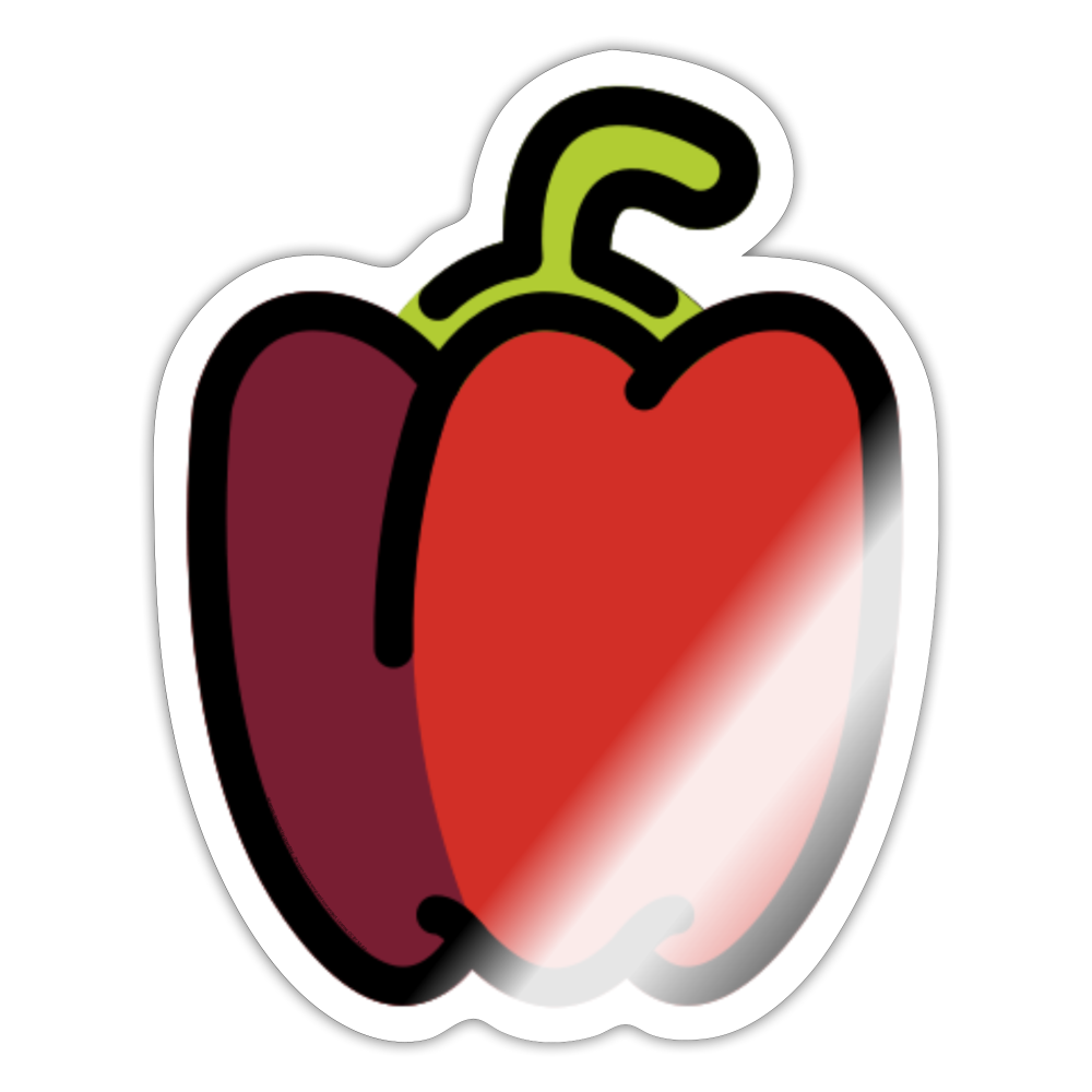Bell Pepper Moji Sticker - Emoji.Express - white glossy
