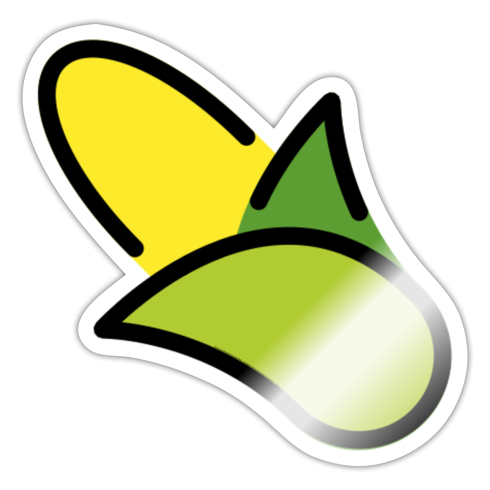 Ear of Corn Moji Sticker - Emoji.Express - white glossy