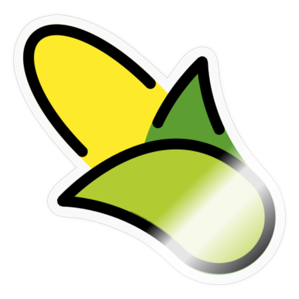 Ear of Corn Moji Sticker - Emoji.Express - transparent glossy