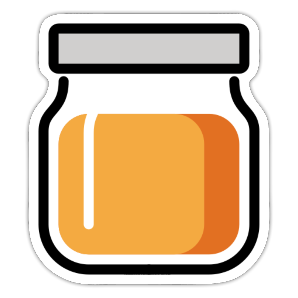 Jar with Orange Content Moji Sticker - Emoji.Express - white matte