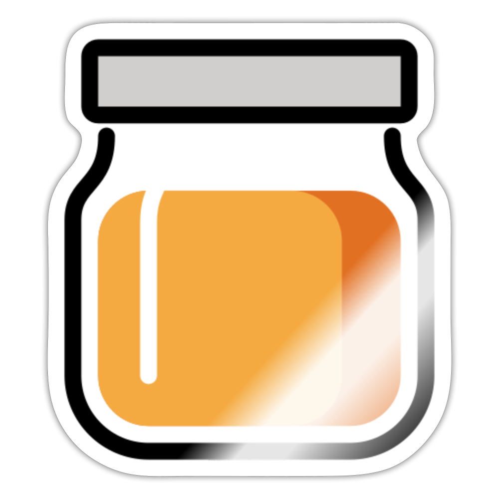 Jar with Orange Content Moji Sticker - Emoji.Express - white glossy