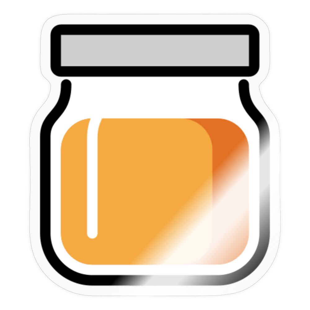 Jar with Orange Content Moji Sticker - Emoji.Express - transparent glossy