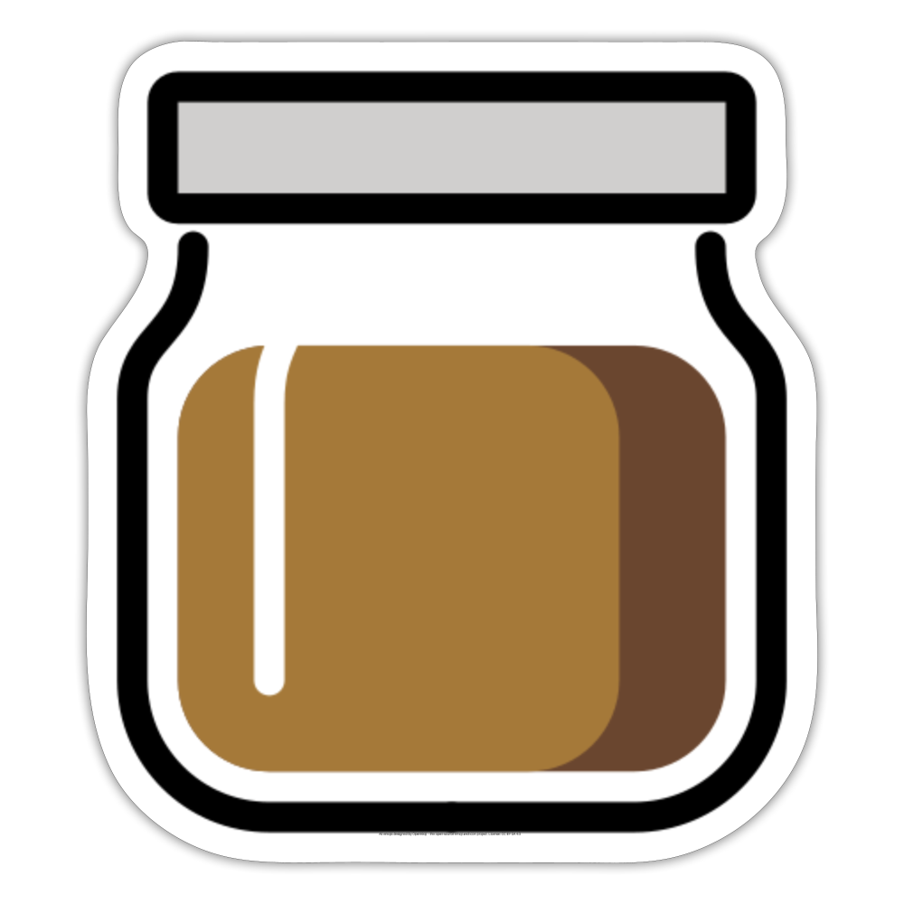 Jar with Brown Content Moji Sticker - Emoji.Express - white matte