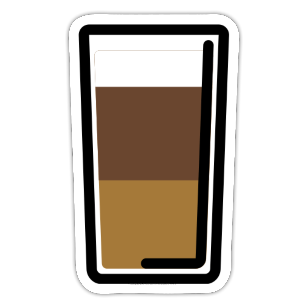 Latte Macchiato Moji Sticker - Emoji.Express - white matte
