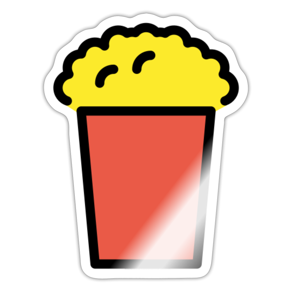Popcorn Moji Sticker - Emoji.Express - white glossy